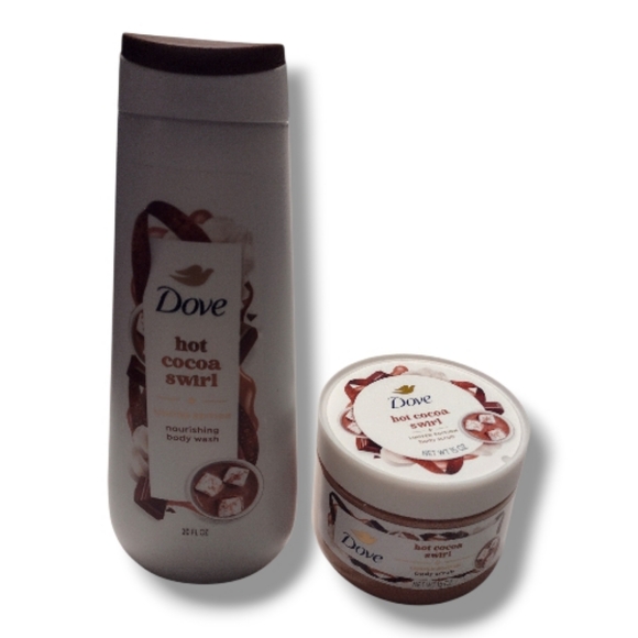 Dove Limited Edition Holiday Treats Body Wash & Scrub Set -  Hot Cocoa Swirl - Picture 5 of 5